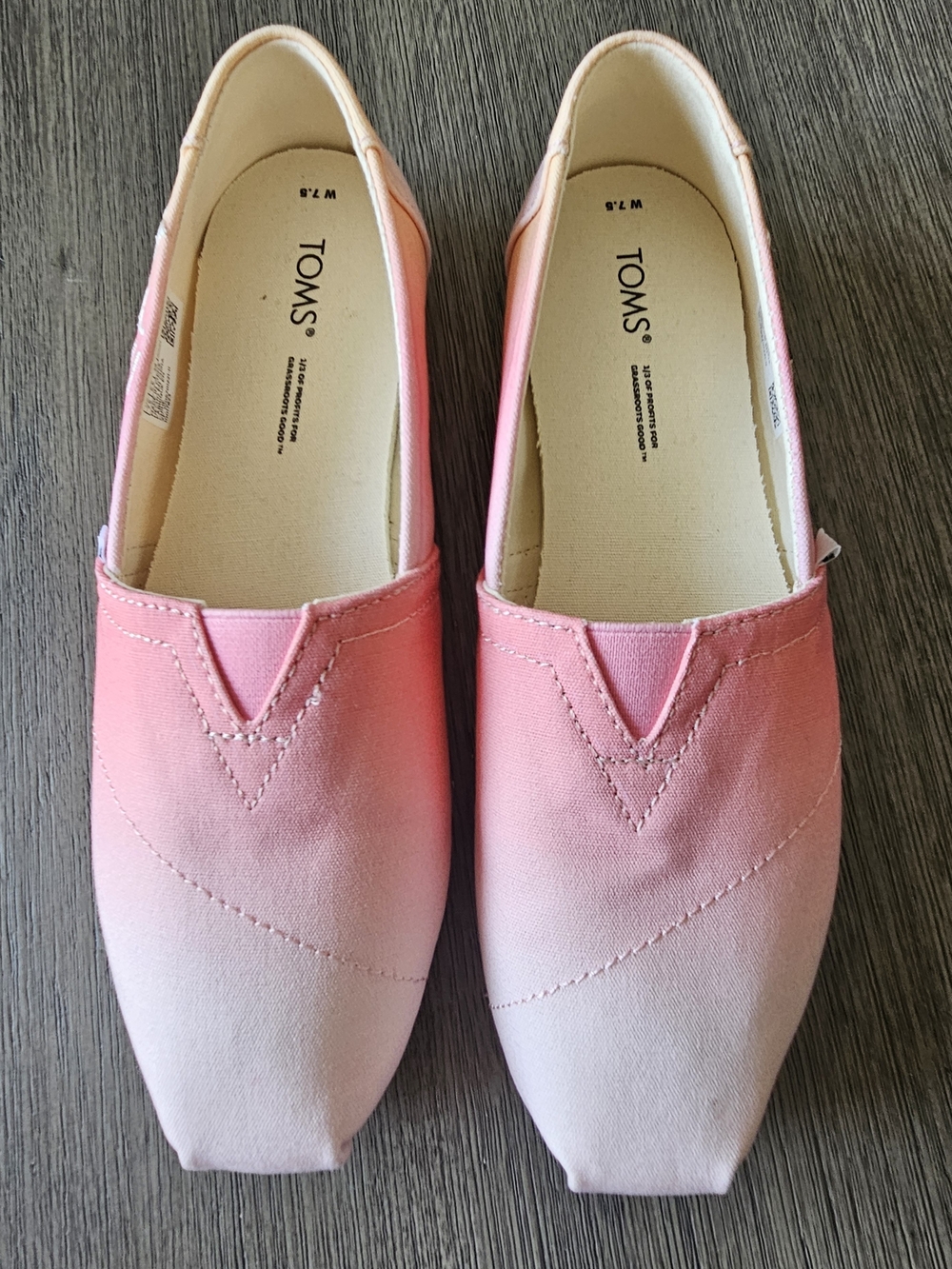 Toms Pink Ombre Espadrille Flats